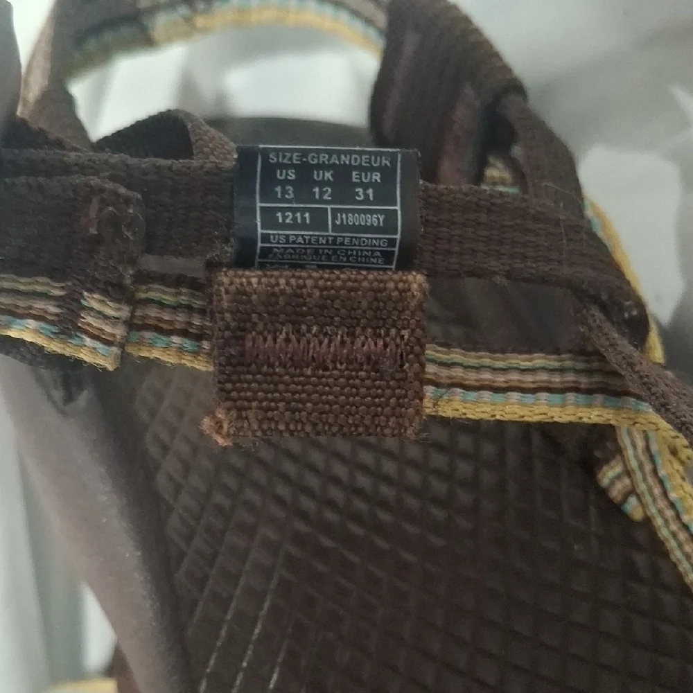 Chaco Brown Sandals Casual Kids Flip Flops Size 13